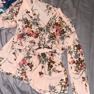 2X shein floral shirt